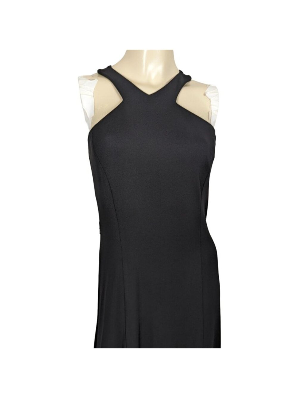 LAUREN RALPH LAUREN Cocktail Party Evening Criss Cross Black Midi Dress sz 4 - Picture 7 of 16